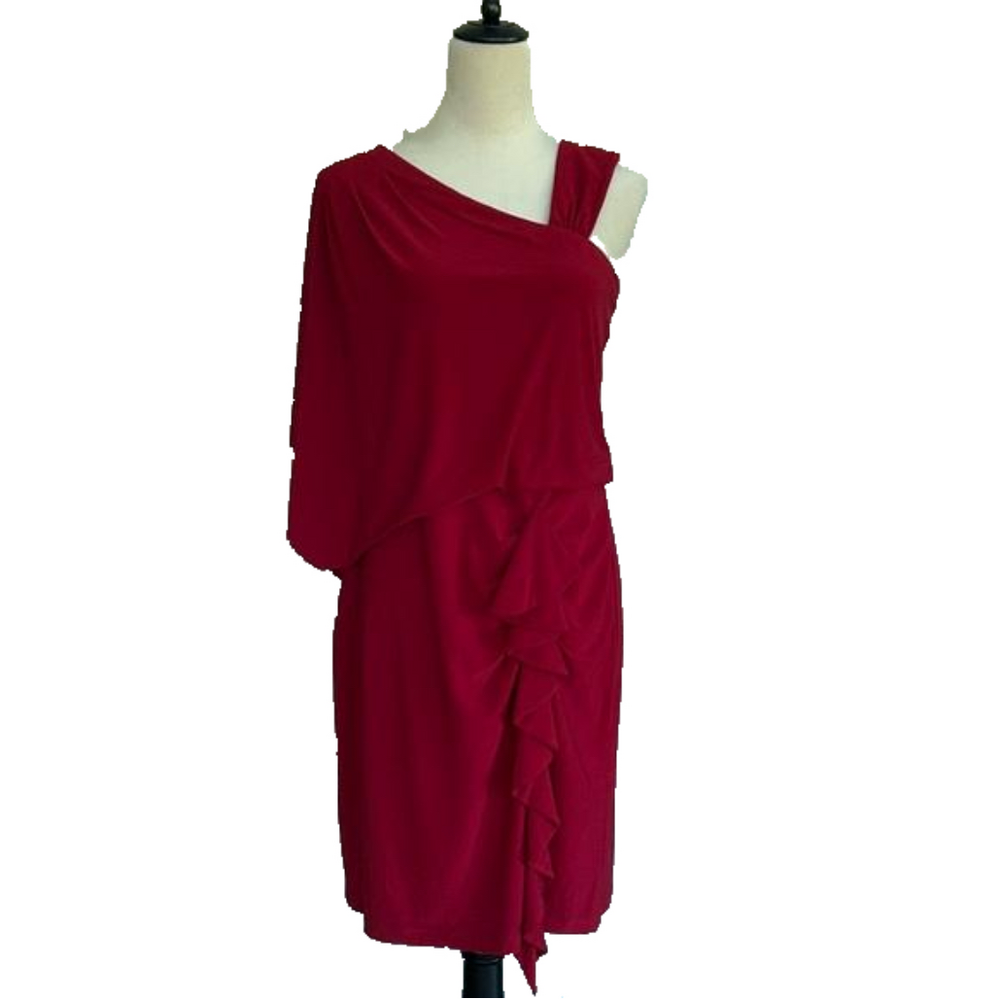 Fabulous, Red, One Shoulder Dress: Size Medium